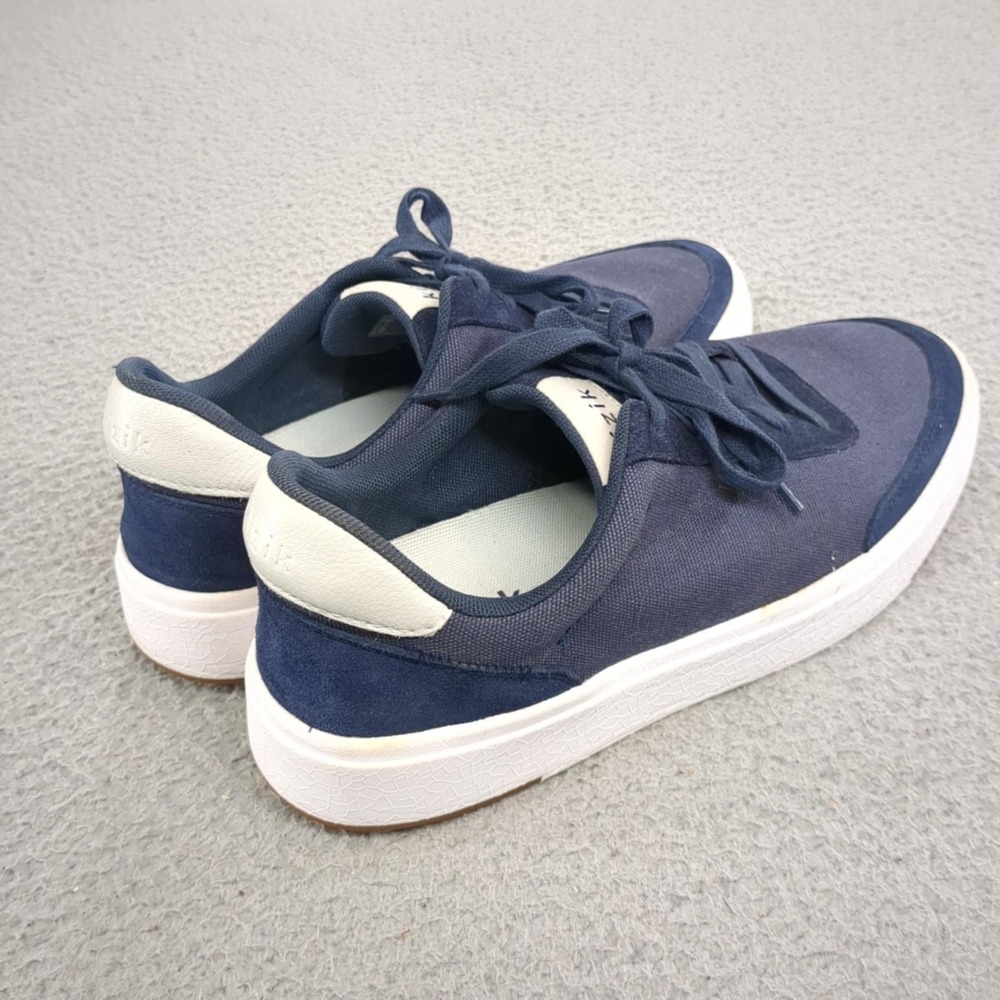 Kizik Shoes Mens Size 8.5 W Blue Canvas HandsFree Labs Sneakers Comfort Casual - Picture 3 of 16